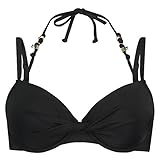 80% Polyamid, 20% Elasthan HUNKEMÖLLER Damen Vorgeformtes Bikinitop Boho Chic Schwarz 80G