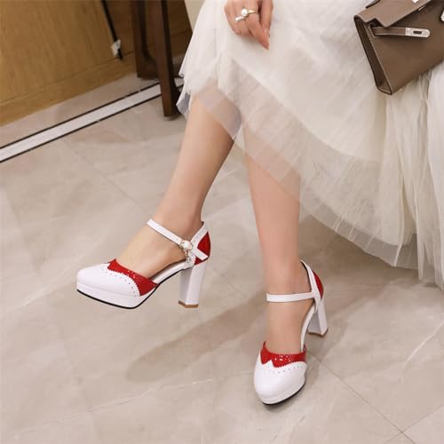 Image of FOREADA Mary Janes for Women Platform Heels Bow Kawaii Shoes Vintage Dress Pumps