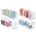 mDesign Storage Bins with Built-in Handles for Organizing Hand Soaps, Body Wash, Shampoos, Lotion, Conditioners, Hand Towels, Hair Accessories, Body Spray, Mouthwash - 16" Long, 4 Pack - Clear