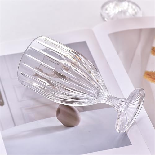 Copa de cristal antideslizante con rayas verticales para servir cócteles sin caídas 4