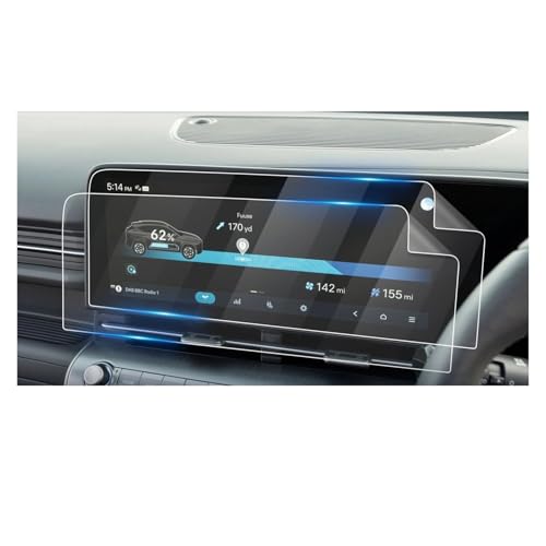 Protection d'écran Hyundai Kona SX2 contre reflets et traces sur affichage radio 12.3 RHD