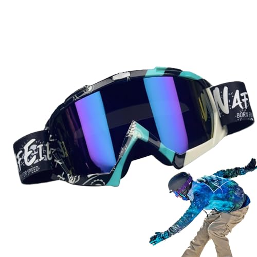 Gafas de esquí de snowboard, antivaho, protección UV, gafas deportivas de invierno, gafas de esquí, compatibles con casco, resistentes al viento, gafas de snowboard para hombres, mujeres y jóvenes