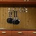 Dseap Kitchen Utensil Holder Hanger, Pot and Pan Rack Wall Mount, Kitchen Rail with 8 Hooks for Hanging Cooking Utensils, Mugs, Spoons, Wall Mounted, Stainless Steel, Bronze