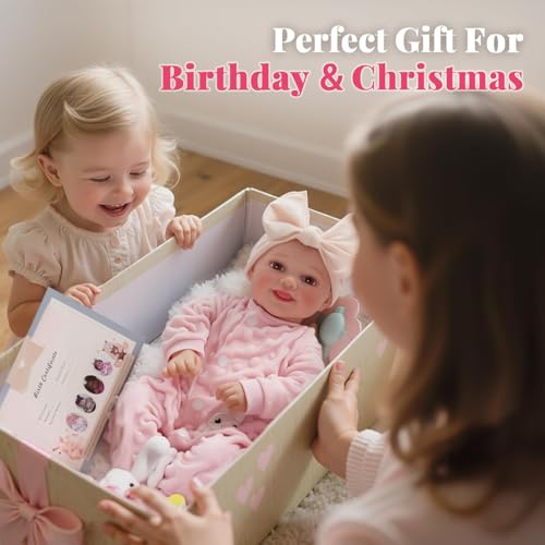 BABESIDE Reborn Baby Dolls Sunny - 17Inch Cute Soft Vinyl Realistic Baby Doll Poseable Smiling Real Life Baby Dolls with Complete Accessories for 3+ Years Old Gifts - Thumbnail 5