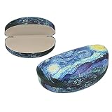 CARMANI - Gafas de sol duro protector caja titular con pintura con Vincent Van Gogh, Noche estrellada, Multicolore