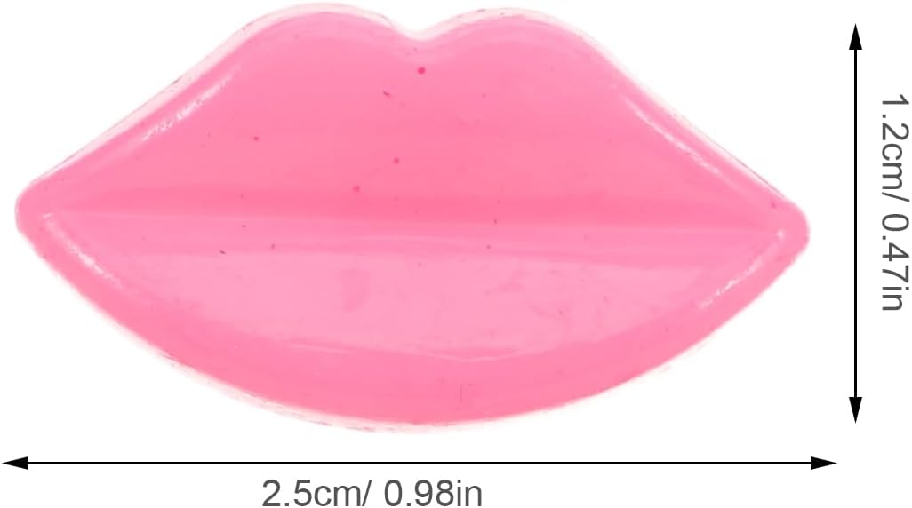 jojofuny 100Pcs Mini Plastic Doll Mouths Lip Shape Buttons for Crafts DIY Doll Making Accessories Puppet Craft Mouth Embellishments Ideal for Handmade Dolls and Crochet Toys