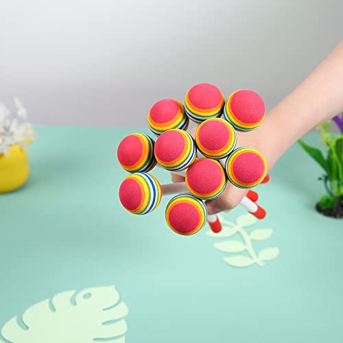 10 Pieces Drum Sticks for Kids, Rainbow Lollipop Drumsticks Soft Foam Head Beat Toy Percussion Mallets