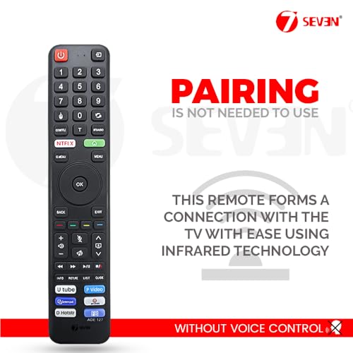 Image of 7SEVEN Compatible Thomson Tv Remote Original Suitable for Smart Android LED FHD UHD 4K Television and Make Sure Existing Controller Replicate as Similar to Perform Like Original Remote Control