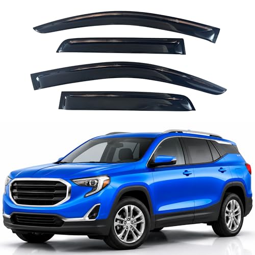 Image of IG Window Visors Fit for 2018-2023 GMC Terrain, Out-Channel Rain Guards Vent Wind Deflectors 4PC, Car Accessories for 18-23 Terrain
