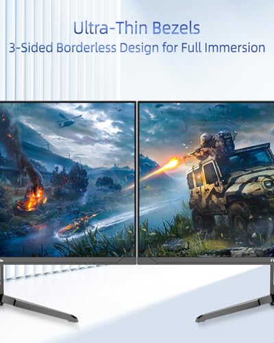 Image of FYHXele 24.5 Inch Gaming Monitor 320Hz, FHD 1920x1080 Computer Monitor, 1ms Frameless, 100% sRGB, LED Background Light, Freesync Eye Care 2xDisplay Port, 2xHDMI