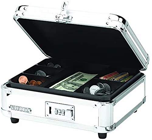 Vaultz Locking Cash Box, 9.875 X 4.875 X 8.5 Inches, White (Vz00172) #TOP1