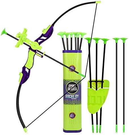 Sport Series Archery Shooting Set, Bow & Arrow Toy, Basic Archery Set Outdoor Hunting Game, Bow and Arrow for Kids Boys Girls, Include Shoulder-strapped Quiver and 12 Suction Cup Arrows