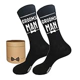 WIFFGO Groomsman Socks - Funny Proposal Gifts for Men...