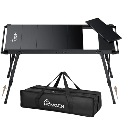 HOMGEN Portable IGT Camping Table Folding-3.5 Unit Modular Table with