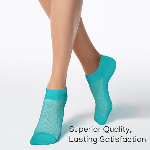 Image of Duna Ankle Socks for Womens - Ultra Thin Breathable Cotton Sport Socks - Athletic, Running, Low Cut, No Show (4 and 6 pairs)