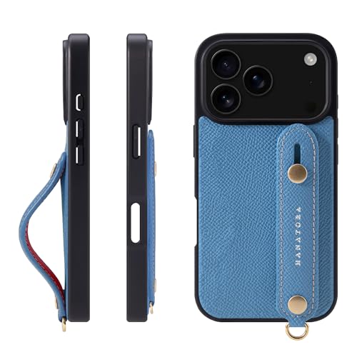 HANATORA for iPhone 17Pro �P�[�X �{�v �ϏՌ� �w�ʃx���g �X�}�z�P�[�X �X�}�z �X�^���h�@�\ �l�b�N �X�g���b�v �t�� �G���{�X���U�[ �M�t�g �}�O�l�b�g�Ȃ� �u���[ �C�h�� NGH-17Pro-Bluehydra