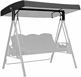 LASDERTV Replacement Canopy for Swing Seat 2 3 Seater Hammock Cover Top Garden Outdoor, Patio Swing Canopy Cover Waterproof Swing Top Cover,Coffee,191x120x18/20cm