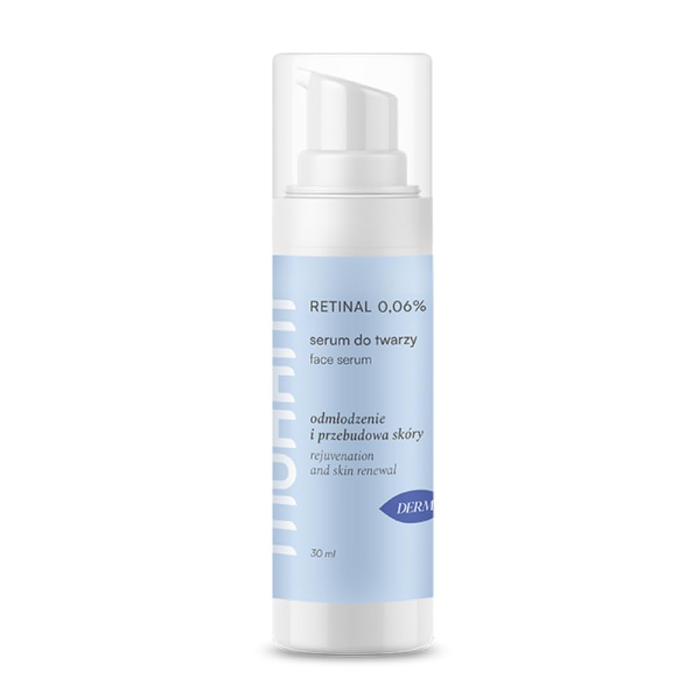 Mohani Retinal 0,06% con vitamina C siero viso e acido ialuronico | siero di retinaldeide per anti-invecchiamento e anti-rughe, cosmetici naturali vegani per ridurre i pori (30 ml)