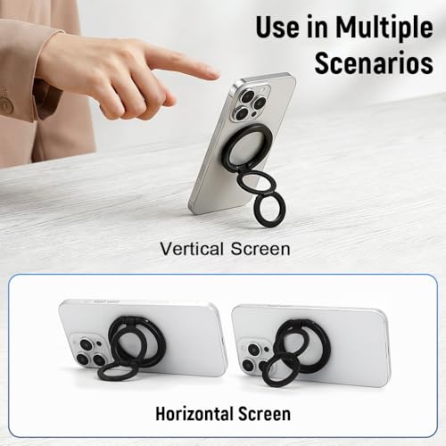 Image of ZORBES Magnetic Phone Ring Support Desk Phone Support Metal Folding Phone Ring Grip Slim Fashion Phone Accessory