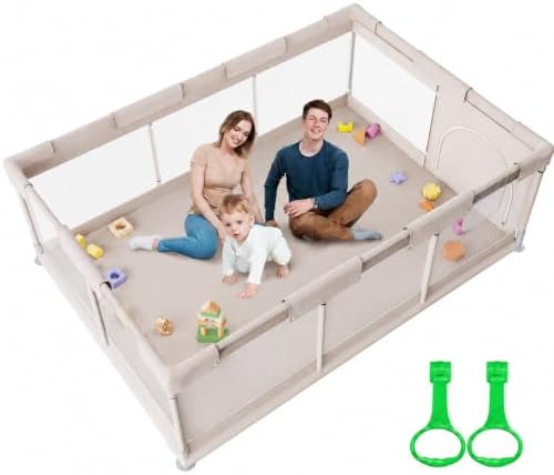ZEEBABA Extra Large Baby Playpen, 71x47in Playard for Babies and ...
