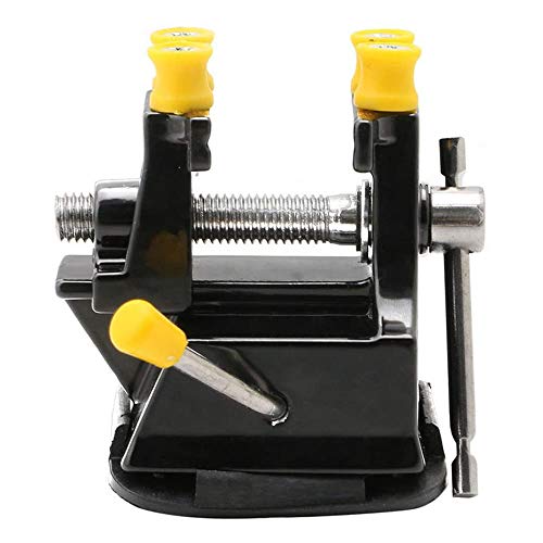 Bestgle Mini aspiración - Tornillo de banco de madera de nogal para joyas nucleares con...