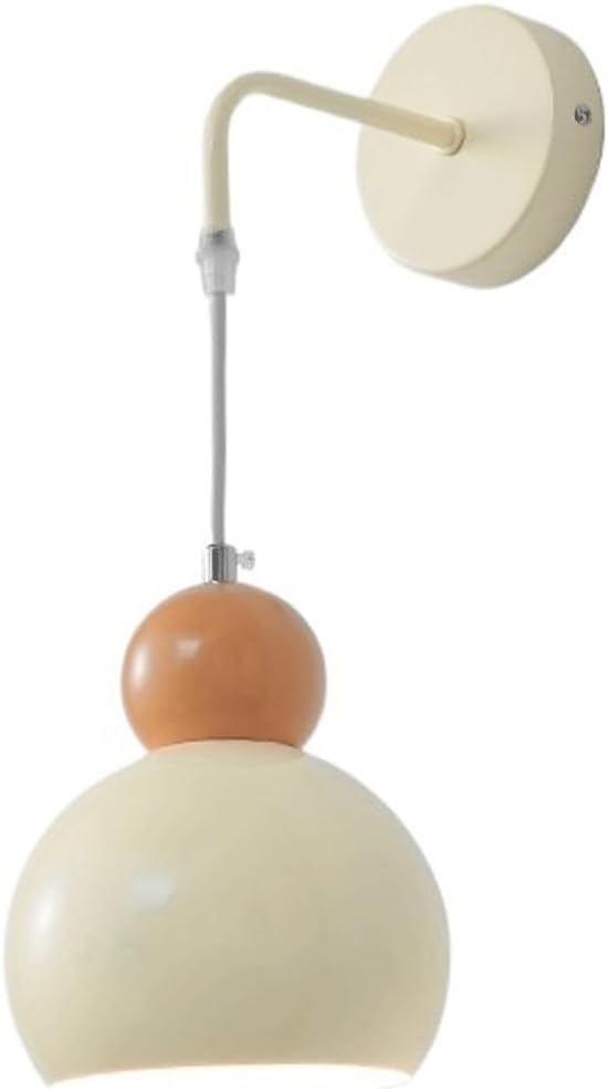 Nordic Modern Wall Sconce Metal Base Curved Arm Globe Shade Single Wall Lamp Bedroom Apartments Restaurant Living Room Lounge Hallway Entryway Café Art Decor Ambient Lighting