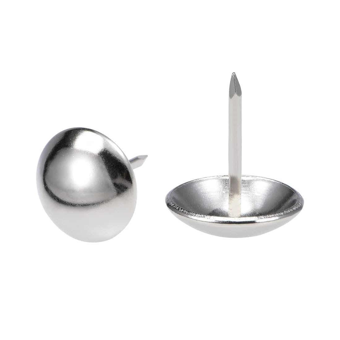 Unifizz 20Pcs Upholstery Tacks 19mmx23mm Decorative Round Head Furniture Nails Pins Silver Tone for Sofa Chair, Headboards
