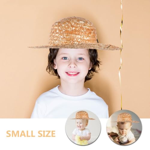 VALICLUD Children's Straw Hat Cowboy Hat for Men Caps Beach Hat Sun Straw Hat Outdoor Straw Hat Boys Sun Hat Baby Girl Sun Hat Straw Hat for Children Kids Sun Hat Fashion Seaside Trendy Hat3
