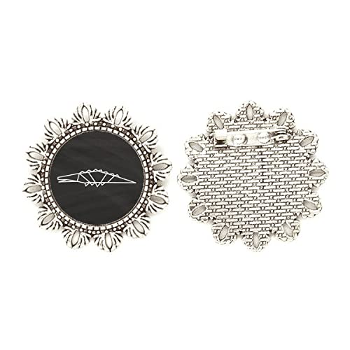 Broche de plata Origa mediano con diseño geométrico elegante