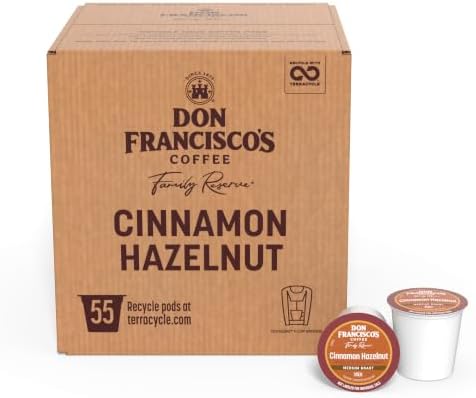Don Francisco's Cinnamon Hazelnut Coffee Pods, Medium Roast, 55ct