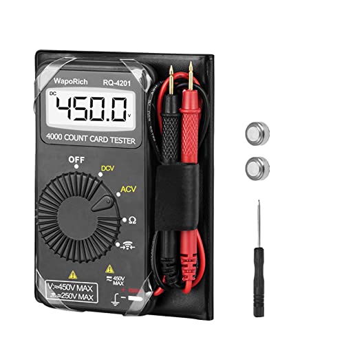 Mini Digital Multimeter 4000 Counts Auto Range Multi Tester For Ac/Dc Voltage/Current, Ohmmeter,Resistance Diodes, Continuity Buzzer Case And Battery Included Rq-4201 #TOP4