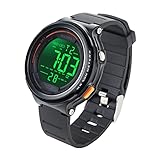 ⌚ 【Reloj EL Light】 Con luz nocturna EL, esfera grande y números. El reloj es fácil de manejar en entornos oscuros de visualización de la función de luz fría, fácil de leer la hora con claridad. Movimiento digital original, proporciona un cronometraje preciso y exacto, lo que le facilita la organización de su tiempo.