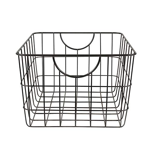 Spectrum Utility Wire Basket (Black) - Storage Bin & Décor For Bathroom, Closet, Pantry, Under Sink, Toy, Shelf, Kitchen, & Nursery Organization #TOP2