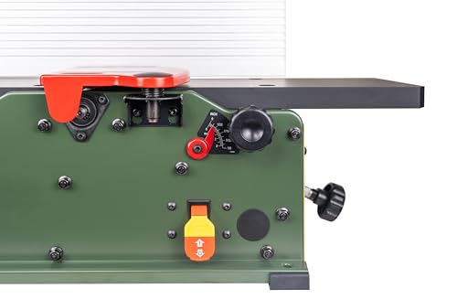 40160HB 6-Inch Spiral Cutterhead Benchtop Jointer with teflon-Coated Aluminum Tables, 12 TC Inserts, 19-5/8” Aluminum Fence, and a 10-amp Motor (Rifle Green, 6 inch)
