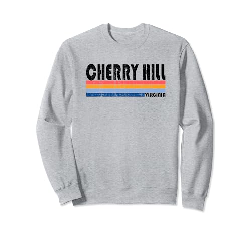 Cherry Hill, VA Hometown Pride, estilo retro de los 70 y 80 Sudadera