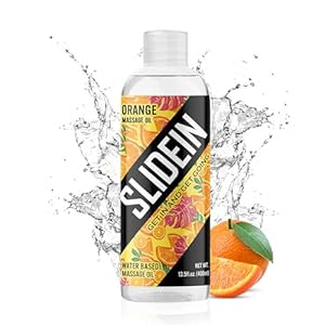 Orange Massage Oils Bottles – Scented Body Oils for Men and Women – Organic Body Oil with Smooth and Slippery Texture – Essential Orange Body Oil for Relaxation (13.5 fl oz) Pack of 1