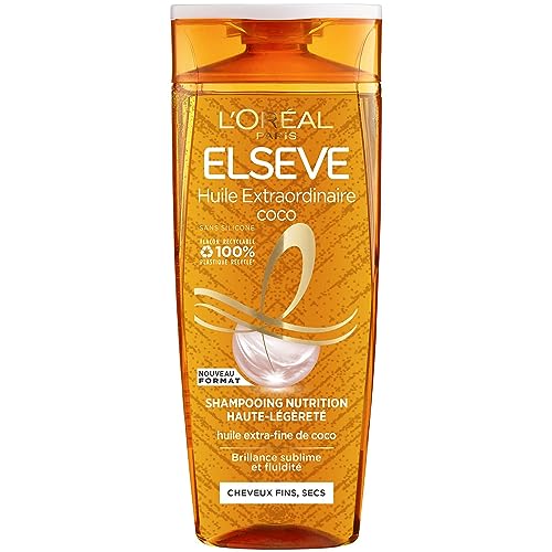 L'Oréal Paris Elseve - Aceite extraordinario de coco para cabello fino y seco, 300 ml