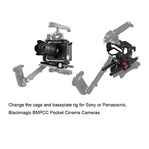 Jtz Dp30 Camera Cage With 15Mm Rail Rod Baseplate Rig And Top Handle + Electronic Handle Grip + Shoulder Pad Extension Arm Bracket Support For Blackmagic Cinema Camera Bmcc Camera #TOP2