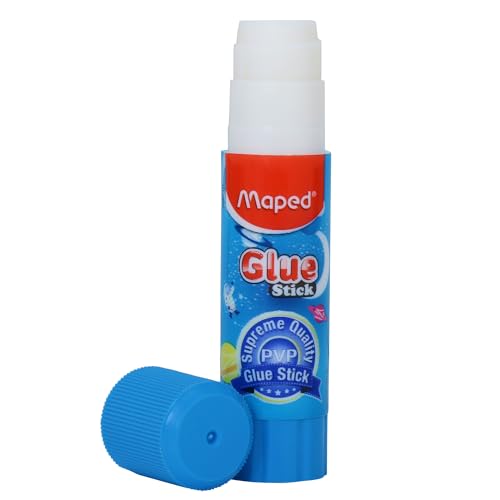 Image of Maped Glue Sticks PVP X15gm - 5pcs|Long Lasting And Non-Toxic|PVP Formulation|Supreme Quality |Strong Adhesion|Safe For Children|Ideal For Sticking Paper items.