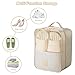 2 PCS Travel Shoe Bags Shoe Packing Cubes For Travel And Daily Use Luggage Bags Storage Pouch Holds 6 Pair of Shoes Waterproof With Zipper Cream