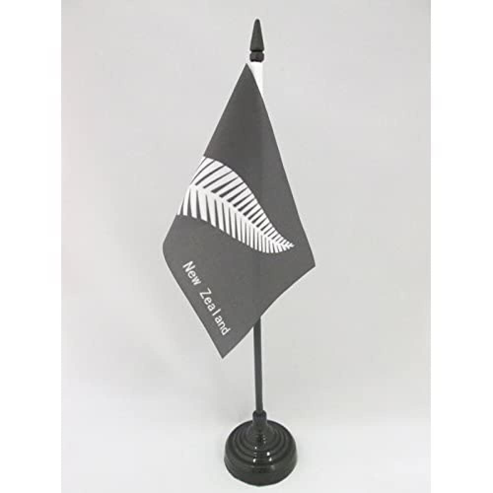 AZ FLAG, New Zealand Fern Table Flag 4'' x 6'', New Zeleander Office Mini Banner 100% Polyester 15 x 10 cm