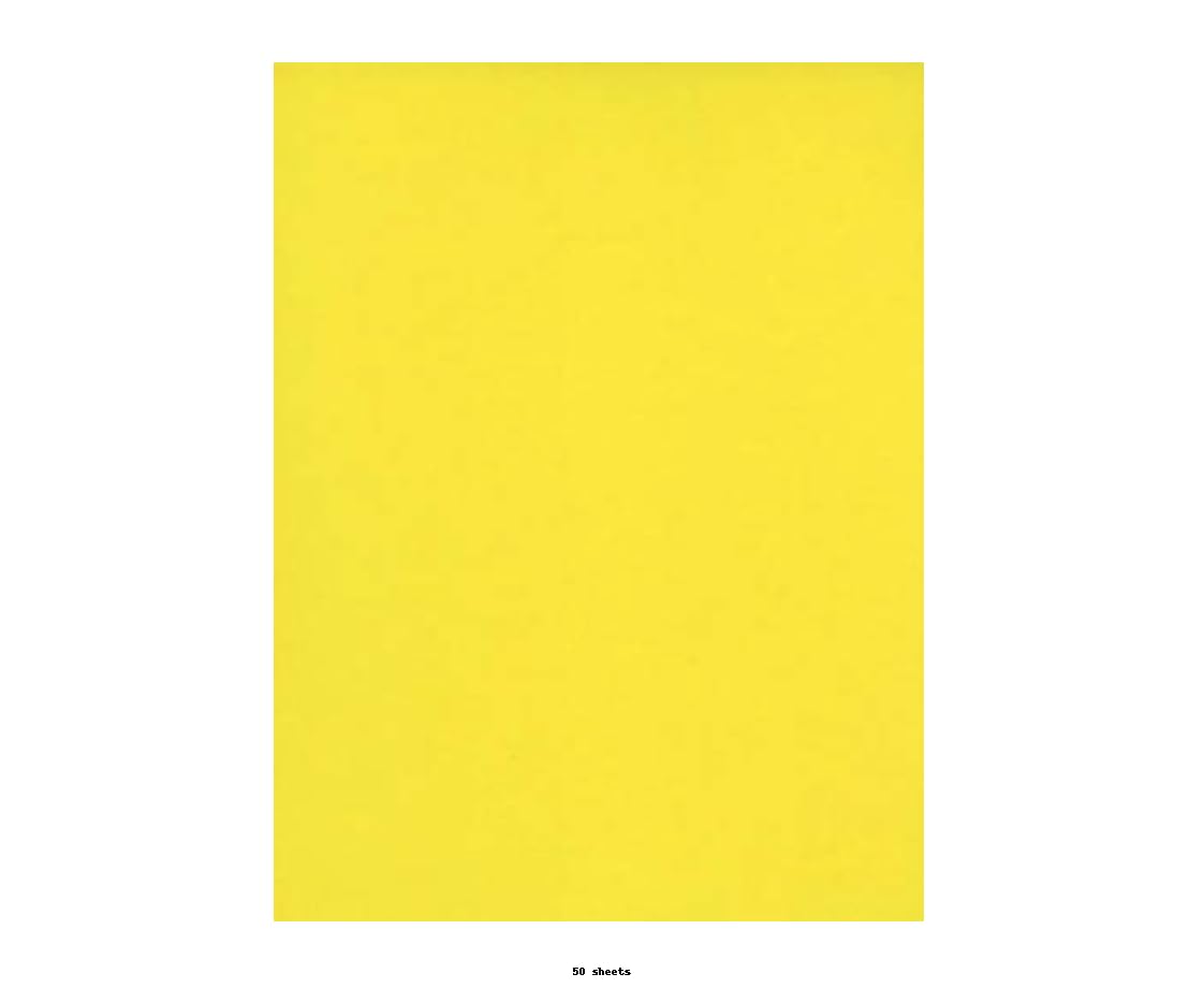 A4 Coloured Paper, 80gsm, Bright Yellow, Arts Craft Sheets for Laser and Inkjet Printers (50)