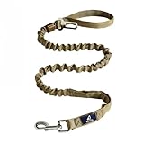 AUROTH Heavy Duty Bungee Dog Leash for Medium Large Breed Dogs, No Pull Leashes for Shock Absorption with Car Seat Belt, 2 Padded Handles 4.5FT 6FT Training Dog Leash