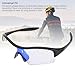 RiToEasysports Kids Sport Glasses, Lightweight Kids Boys Girls Photochromic Glasses Goggles for Running Mountaineering (Black Frame+Color Changing Blue