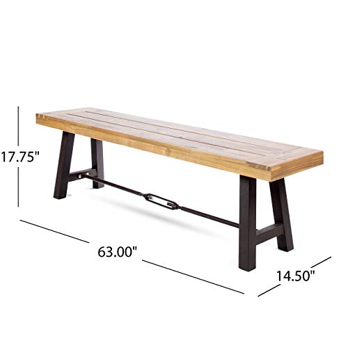 Catriona Acacia Wood Bench - Image 7