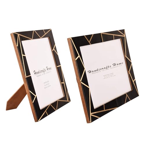 Image of Handicrafts Home 8x10 Picture Frames Pack of 2 - Deco Collection Handcrafted Photo Frames, Perfect for Wall & Tabletop Display, Ideal Home Decor Gift