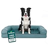 FurHaven Pet Dog Bed | Orthopedic Ultra Plush Sofa-Style Couch Pet Bed for Dogs & Cats, Deep Pool, Large