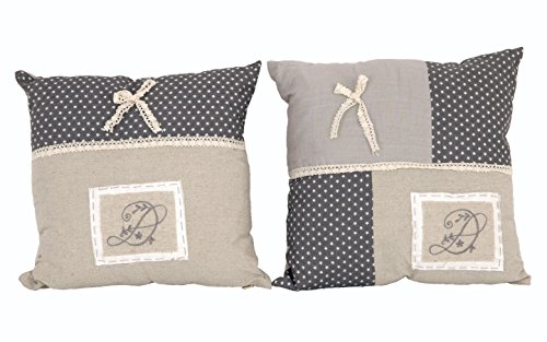 Sukima Decor Patchwork Set De Cojines, Combinación De Poliéster, Gri