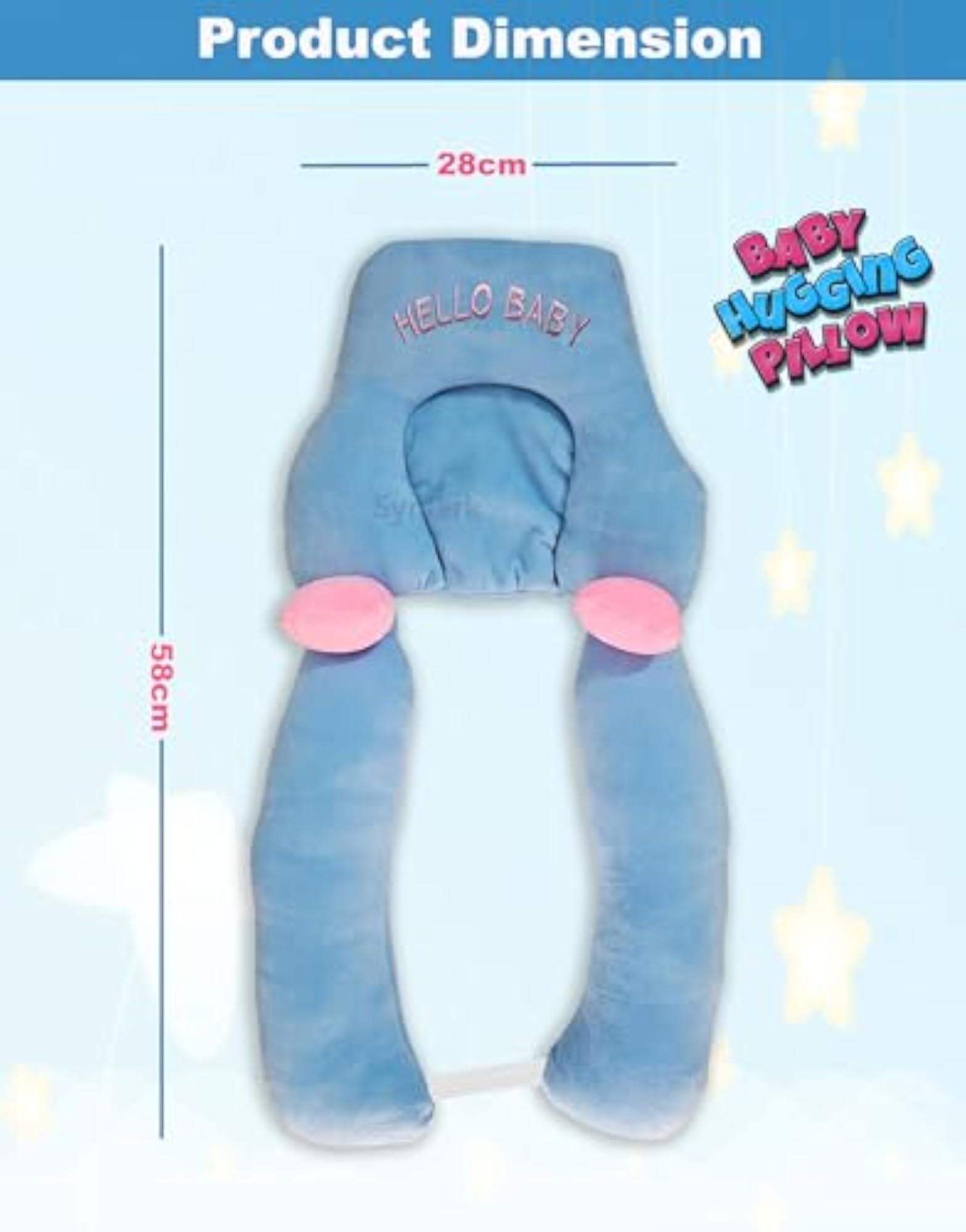 Baby Hugging Pillow with Supersoft Fabric, Neck & Head Support
