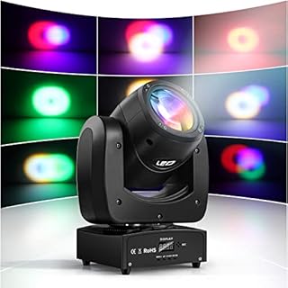 90W LED Moving Head Disco Stage Beam Lights 13CH RGBW DJ Party Spotlight Strobe Lighting DMX Auto Sound Activated Master-Slave Control High Energy Disco Light for Party Wedding Club Bar Show